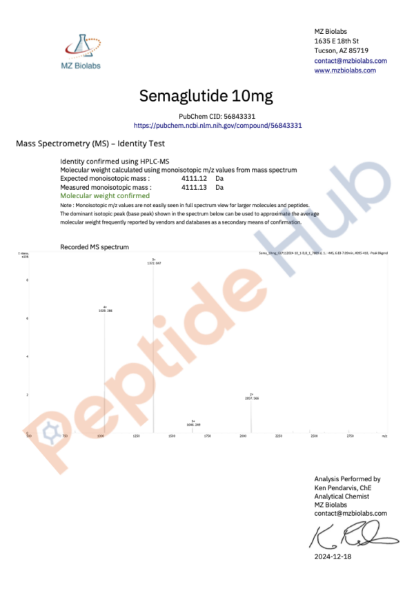 Semaglutide 10mg COA2