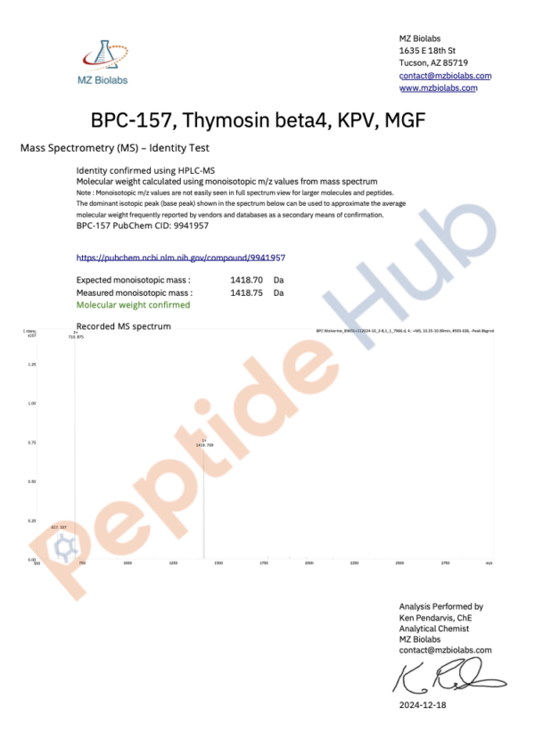 BPC Wolverine + KPV - 10 mg / 2.5mg / 1mg / 1mg - Image 3