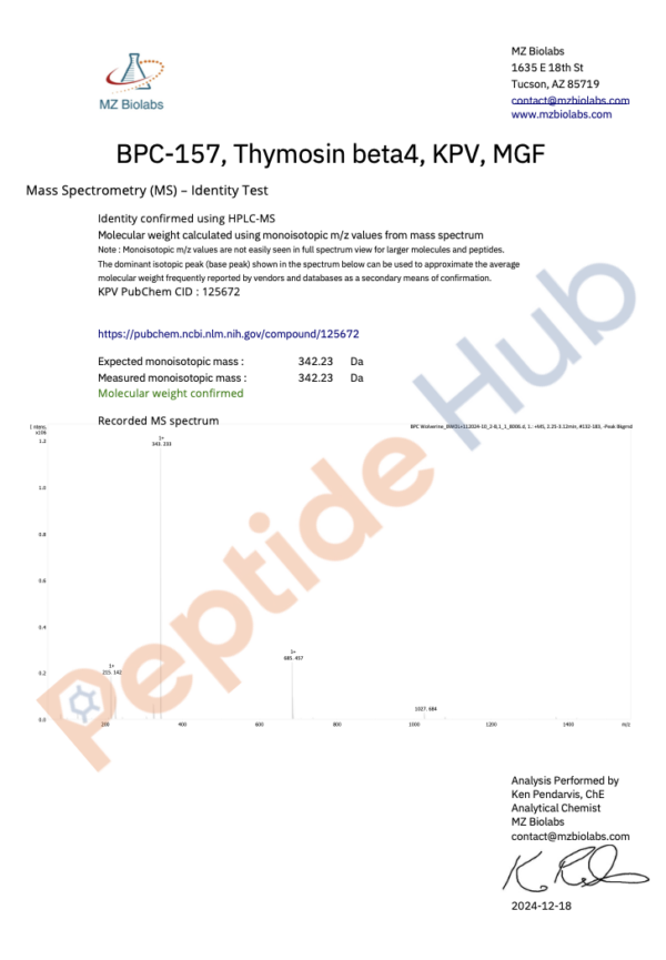 BPC Wolverine + KPV - 10 mg / 2.5mg / 1mg / 1mg - Image 5