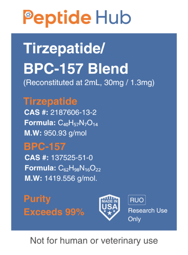 Tirzepatide:BPC-157 recon 30mg