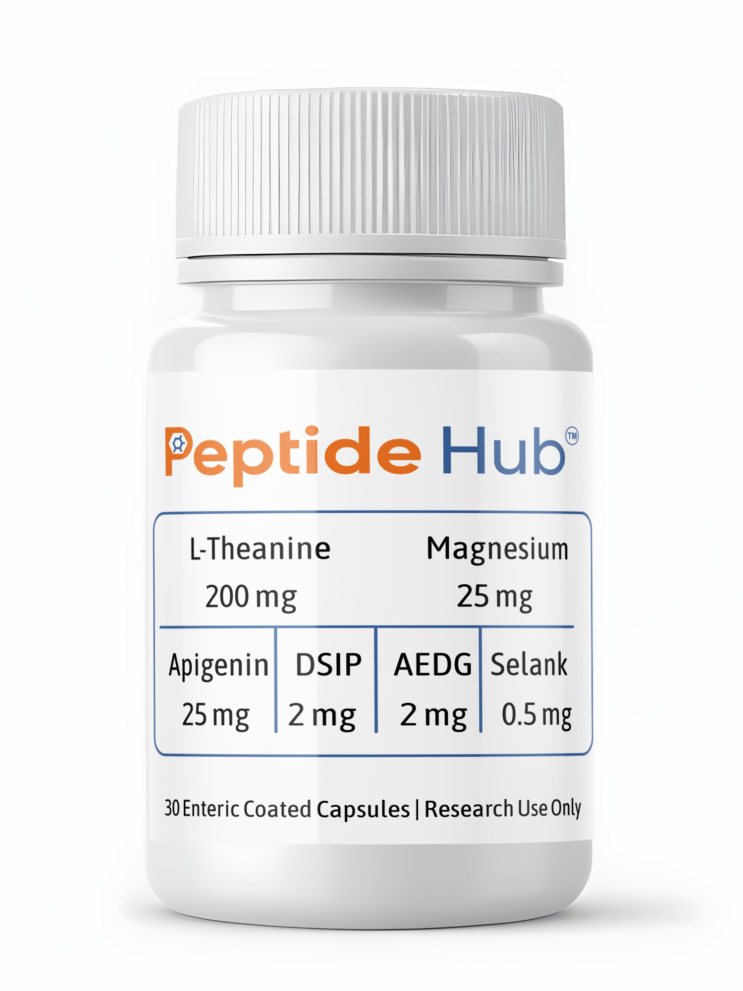 L-Theanine/ Magnesium/ Apigenin/ DSIP/ AEDG/ Selank Capsules